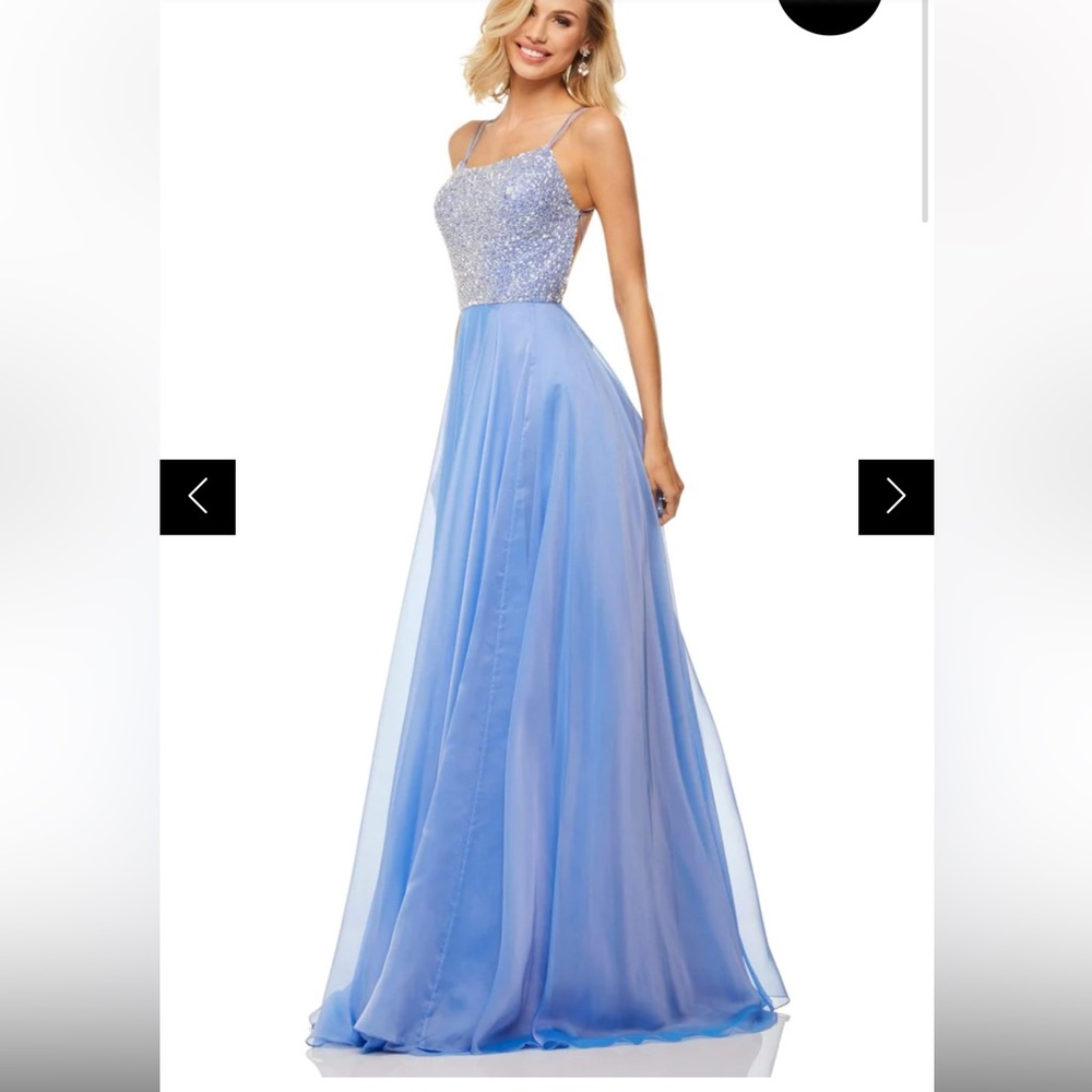 SOLD OUT SHERRI HILL BEADED PERIWINKLE GOWN